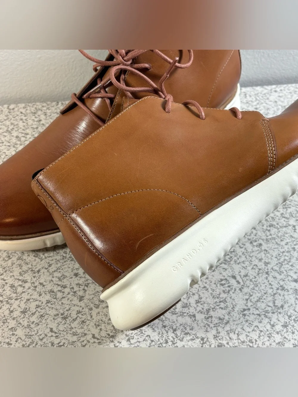 Cole Haan Boots Mens Size 12 M 2.Zerogrand Chukka Brown Leather Round Toe C27804